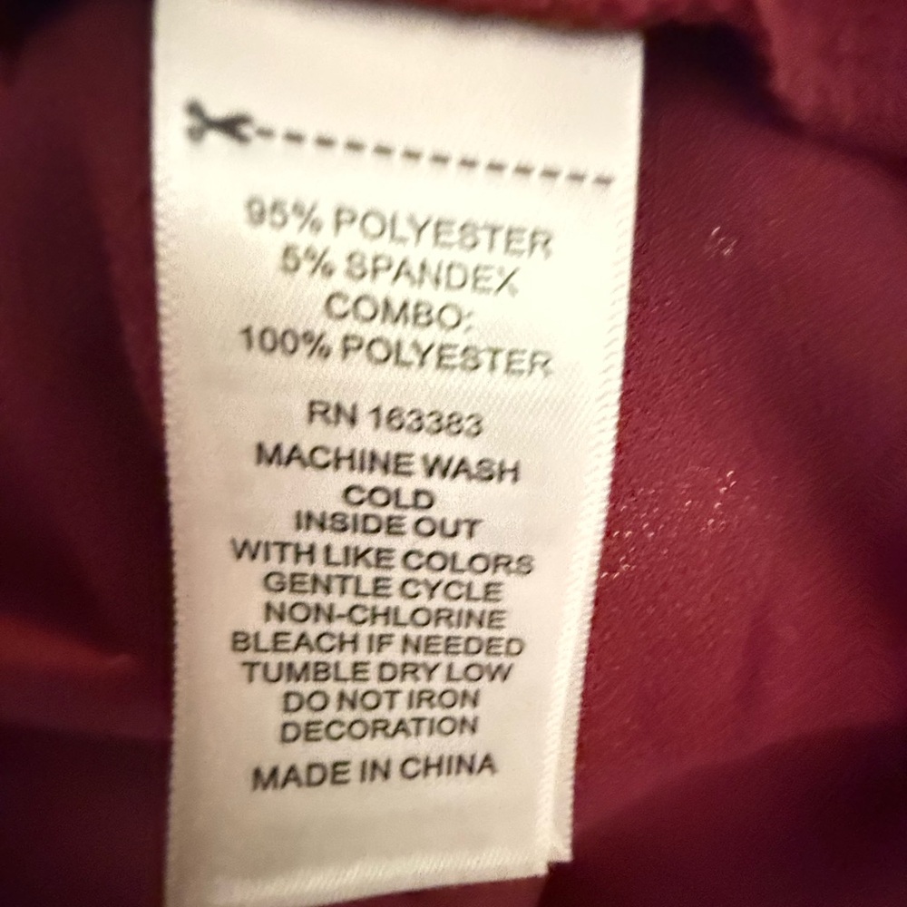 Burgundy Ruffle Blouse by - Picture 2 of 2